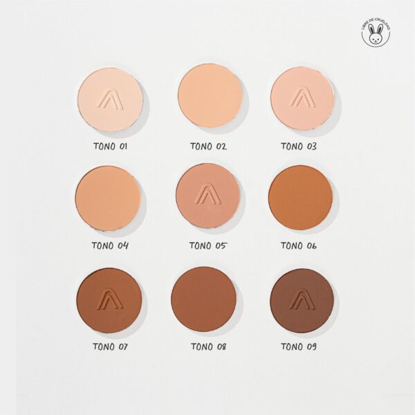 paleta de polvos compactos natural touch