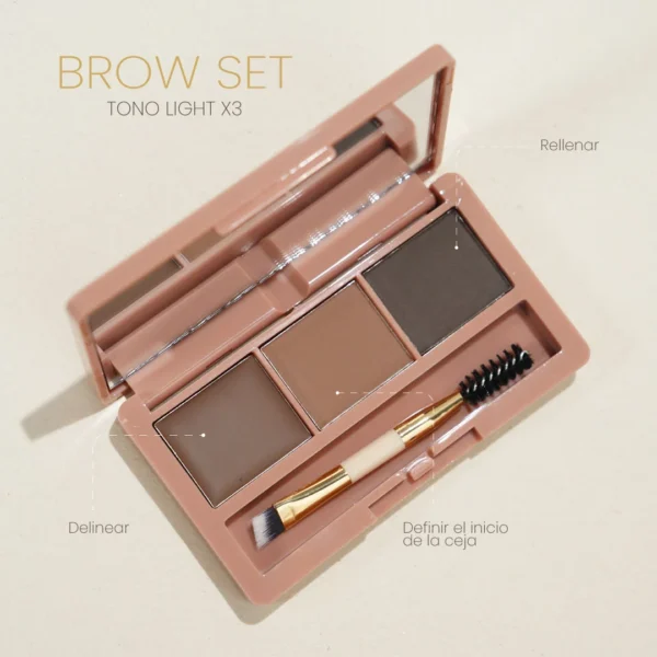 Trio de Cejas Brow Set tono light